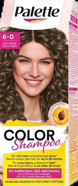 Palette 3060519 Color Shampoo 6-0 Svetlo hnedý 50 ml