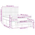 vidaXL Boxspring posteľ s matracom sivohnedý 140x190 cm látka