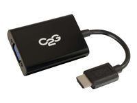 HDMI na VGA + Audio prevodník - 1080p - Nástroj na prevod videa - HDMI - VGA - čierna
