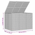 vidaXL Záhradný box na vankúše z polyratanu 145x100x103 cm hnedý