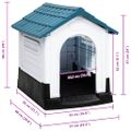 vidaXL Búda pre psa modrá 57x68x66 cm polypropylén