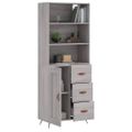 vidaXL Vysoká skrinka sivý dub sonoma 69,5x34x180 cm spracované drevo