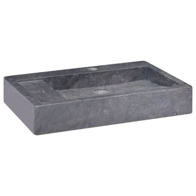 vidaXL Umývadlo čierne 58x39x10 cm mramor