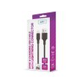 Setty kábel USB - Lightning 3,0 m 2A čierny NOVÝ