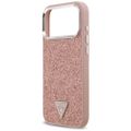 Puzdro Guess Glitter Triangle Logo MagSafe pre iPhone 17 Pro Max ružové