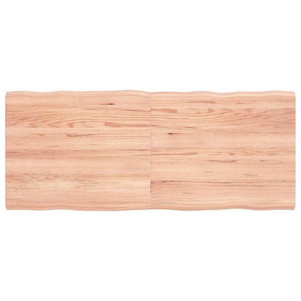 vidaXL Stolová doska svetlohnedá 120x50x(2-4)cm ošetrený masív hrany