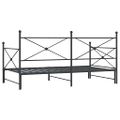 vidaXL Váľanda s kolíkom bez matraca Čierna 100x200 cm Oceľ