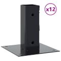 vidaXL podstavce stĺpikov štvorcové 12 ks Antracit 51x51 mm