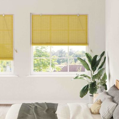vidaXL Roleta Žltá 140 x 220 cm Bambus