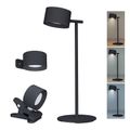 LED stolná lampa Solight WO68-B nabíjacia s klipom