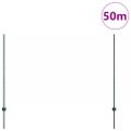 vidaXL Hexagonálny plot s stĺpom 50 x 1,5 m PVC potiahnutá oceľ Zelená