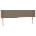 vidaXL Čelo postele s LED sivohnedé 183x16x78/88 cm látka