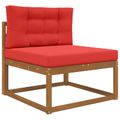 vidaXL Vankúš na vonkajšiu pohovku Polyester Červená 80 x 80 cm