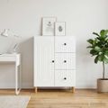 vidaXL Servírovacia skriňa Biela 66 x 34,5 x 90 cm Kompozitné drevo
