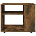 vidaXL Bočný stolík údený dub 70x35x60,5 cm spracované drevo