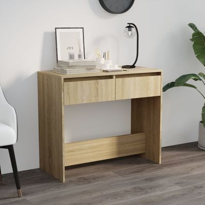 vidaXL Konzolový stolík, dub sonoma 89x41x76,5 cm, kompozitné drevo