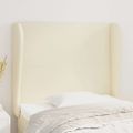 vidaXL Čelo postele so záhybmi krémové 83x23x118/128 cm umelá koža