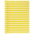 vidaXL Balkónová markíza žlto-biela 120x500 cm HDPE
