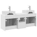 vidaXL Set kabinetov do kúpeľne 3 ks Biela 49,5 x 41 x 62,5 cm