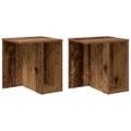 vidaXL Koncový stôl 2 ks Staré drevo 37 x 32 x 40 cm Kompozitné drevo