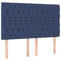 vidaXL Posteľný rám boxspring s matracom modrý 140x200 cm látka