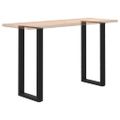 vidaXL Nohy barového stola v tvare U, 2 ks, čierne, 50 x (100-101) cm, oceľové
