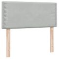 vidaXL Posteľný rám boxsping s matracom bledosivý 90x220 cm zamat