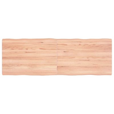 vidaXL Stolová doska svetlohnedá 120x40x(2-4)cm ošetrený masív hrany