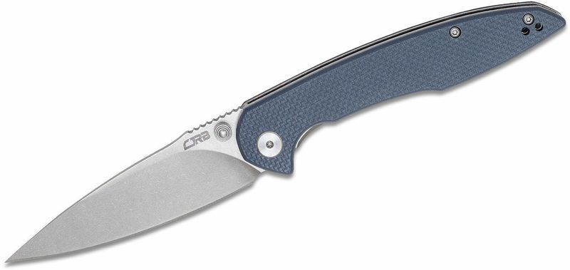 CJRB J1905-GYF Centros vreckový nôž 9 cm, Stonewash, šedá, G10