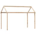 vidaXL Strecha na detskú posteľ 217x95,5x159 cm borovicový masív