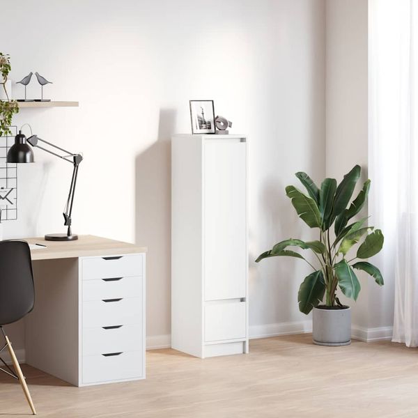 vidaXL Highboard White 29,5x34x119,5 cm Upravené drevo