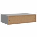 vidaXL Nástenná zásuvková polica sivá 40x23,5x10 cm MDF