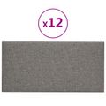 vidaXL Nástenný čelník 12 ks 30 x 15 cm Svetlosivá látka