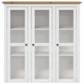 vidaXL Vysoká skrinka BODO biela a hnedá 115,5x43x200,5cm cm borovica