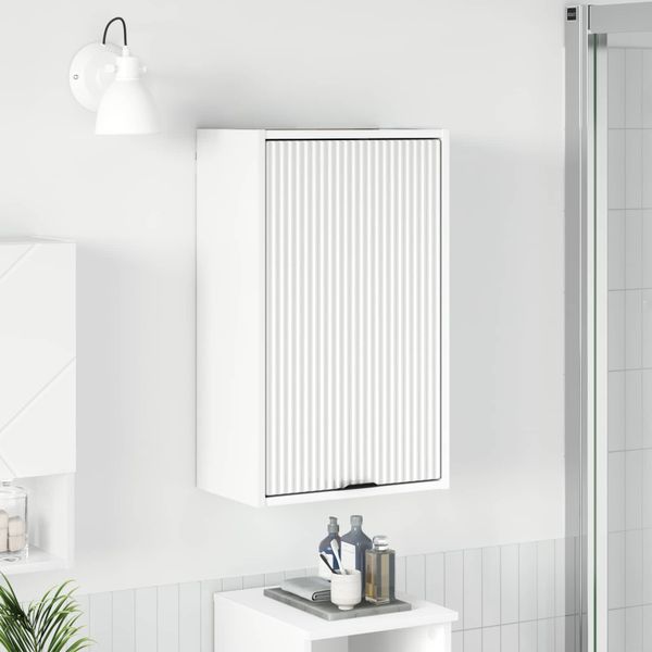 vidaXL Kúpeľňová skriňa Biela 39 x 23,5 x 65 cm Kompozitné drevo, Kov