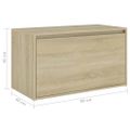 vidaXL Lavica do chodby 80x40x45 cm, dub sonoma, kompozitné drevo