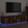 vidaXL TV skrinka 180 x 38 x 49 cm Dymová dub Kompozitné drevo