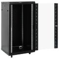 vidaXL 15U Nástenná serverová skriňa 19" IP20 čierna 60x60x120 cm