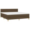 vidaXL Boxspring posteľ s matracom tmavohnedá 160x200 cm látka