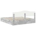 vidaXL Úložná posteľ Betónová šedá 200 x 200 cm Kompozitné drevo