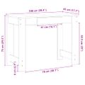 vidaXL Písací stôl staré drevo 100x45x75 cm kompozitné drevo