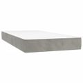 vidaXL Posteľný rám boxsping s matracom bledosivý 90x190 cm zamat