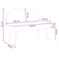 vidaXL čalúnená lavica so spätným opierkom Hnedá 110 x 60 x 76 cm
