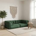 vidaXL 2-miestna modulárna pohovka zelená 140x70x36 látka
