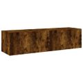 vidaXL TV nástenné skrinky s LED svetlami 2 ks dymový dub 60x35x31 cm