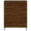 vidaXL Vysoká skrinka hnedý dub 69,5x34x180 cm spracované drevo