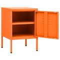 vidaXL Nočný stolík oranžový 35x35x51 cm oceľ
