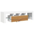 vidaXL TV skrinka s LED svetlami, biela 140x36,5x40 cm