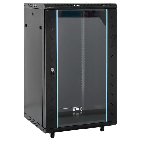 vidaXL 18U Serverová skriňa s otočnými nožičkami 19" IP20 60x60x100 cm