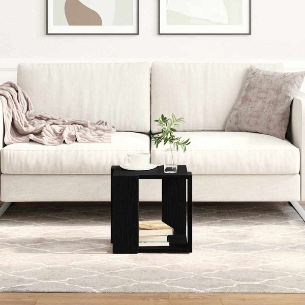 vidaXL Konferenčný stolík Čierny dub 32 x 32 x 30 cm Kompozitné drevo